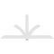 Ekena Millwork Redmond Architectural Grade PVC Gable Bracket, 108"W x 49 1/2"H x 2"D x 6"F, 11/12 Pitch GBP108X50X0206RED00 - alternate 3